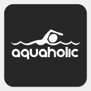 Adesivo Quadrado Aquaholic
