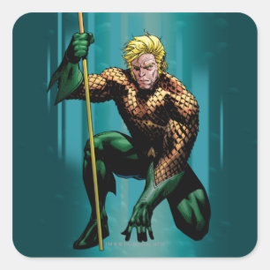 Adesivo Quadrado Aquaman Crouching