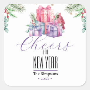 Adesivo Quadrado Aquarela anima o novo ano