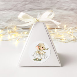 Adesivo Quadrado Aquarela de Elefante Fofo 