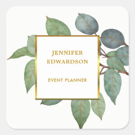 Adesivo Quadrado Aquarela deixa rótulo botânico profissional