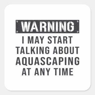 Adesivo Quadrado Aquário Aquarista Alerta Aquário