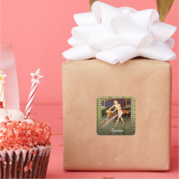 Adesivo Quadrado Aquarius Water Bearer Zodiac Sinal Festa de aniver