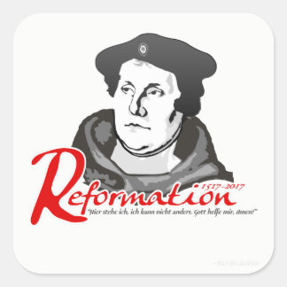 Adesivo Quadrado Aqui Estou Eu Com Martin Luther Reformation 500 St