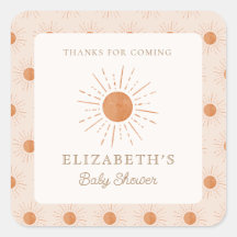 Aqui vem o sol Burnt Orange Sun Chá de fraldas