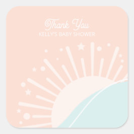 Adesivo Quadrado Aqui Vem O Sol Clássico