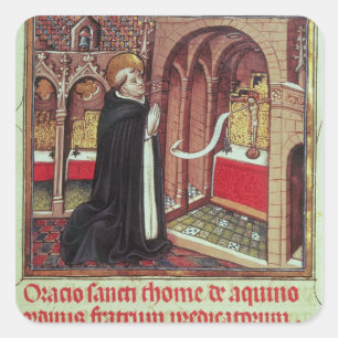 Adesivo Quadrado Aquinas'Libro de Horas de Alfonso el