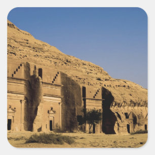 Adesivo Quadrado Arábia Saudita, local de Madain Saleh, 2 antigos