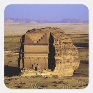 Adesivo Quadrado Arábia Saudita, local de Madain Saleh, antiga