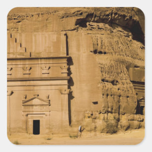 Adesivo Quadrado Arábia Saudita, local de Madain Saleh, antiga 3