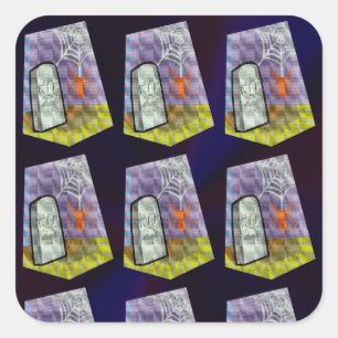 Adesivo Quadrado Aranha da Web e um padrão do marcador RIP