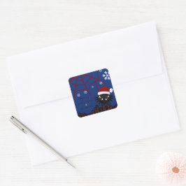 Adesivo Quadrado Aranha de Natal Fofo Personalizado