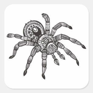 Adesivo Quadrado Aranha Inspirada