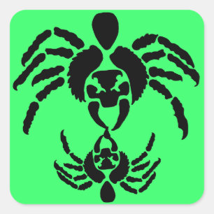 Adesivo Quadrado Aranhas