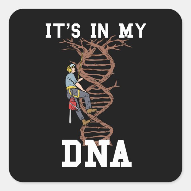 Adesivo Quadrado Arborista Homens de Madeira Lumberjack Oferece (Frente)