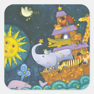 Adesivo Quadrado Arca À Noite