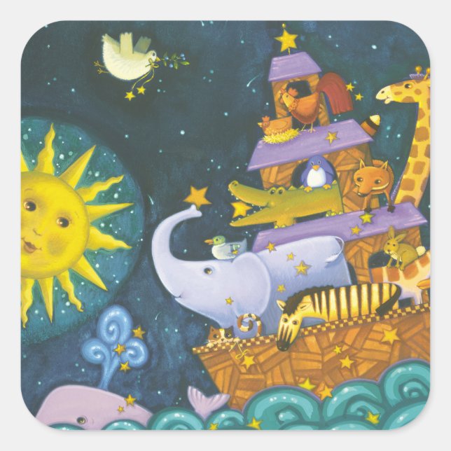 Adesivo Quadrado Arca À Noite (Frente)