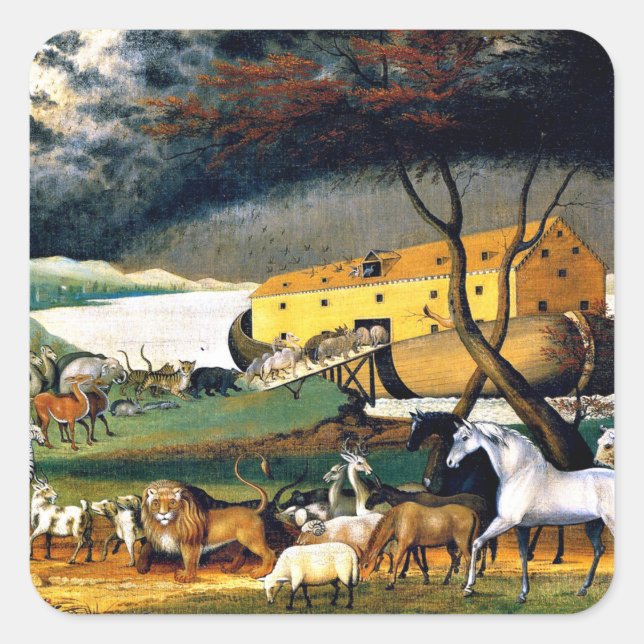Adesivo Quadrado Arca de Noé (Frente)