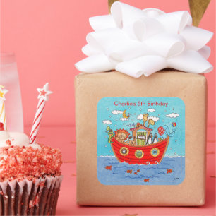 Adesivo Quadrado Arca de Noé Personalizada