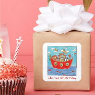 Adesivo Quadrado Arca de Noé Personalizada