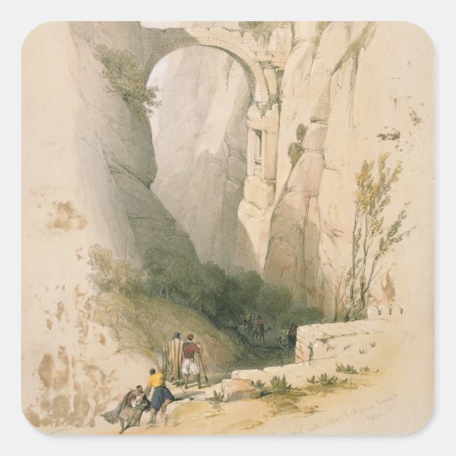 Adesivo Quadrado Arca Triunfal atravessando a Ravina, levando Petr (Frente)