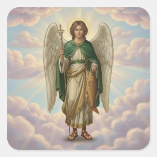 Adesivo Quadrado Arcanjo Anjo Rafael