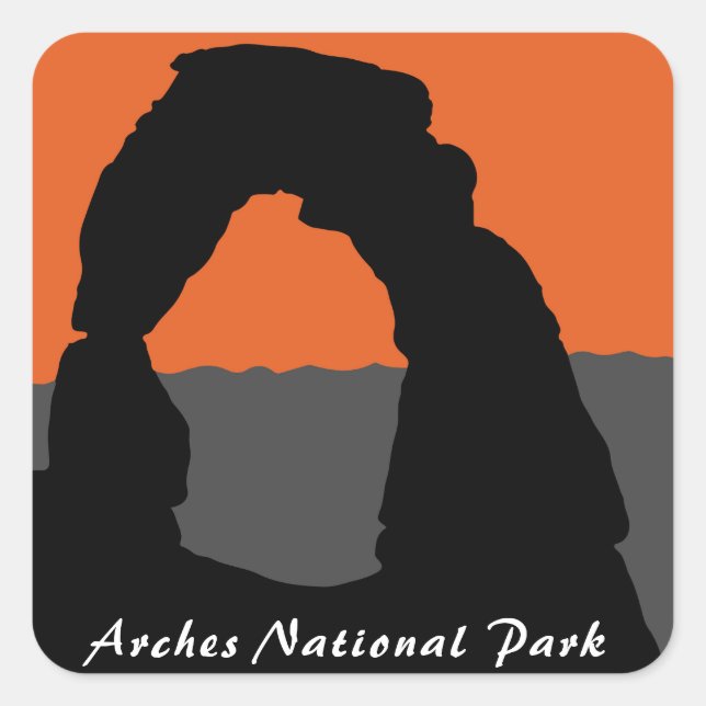 Adesivo Quadrado Arch Delicado no Parque Nacional de Arches - Utah, (Frente)