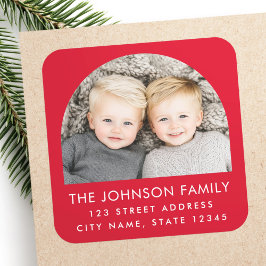 Adesivo Quadrado Arch foto moderna trendy red return address