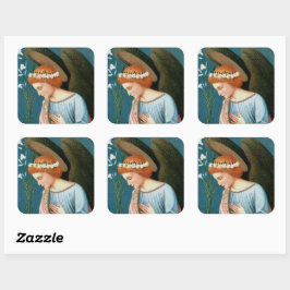 Adesivo Quadrado Archangel Gabriel, Anunciação do Lippi (Detalhe)