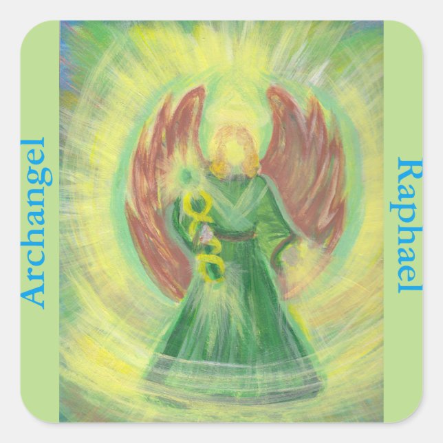 Adesivo Quadrado Archangel Raphael - Vinheta Luz de Curvura (Frente)