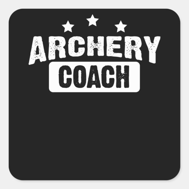 Adesivo Quadrado Archery Coach (Frente)