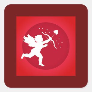 ADESIVO QUADRADO ARCO CUPID AMA NAMORADOS RED