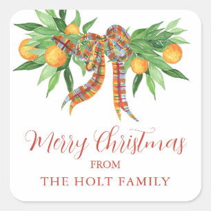 Adesivo Quadrado Arco das Laranjas Aquáticas Xadrez Natal