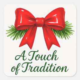 Adesivo Quadrado Arco de Natal Coquette - ✨ Mágica Mensageira