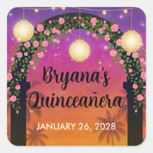 Arco Floral Hacienda Sunset Quinceañera 