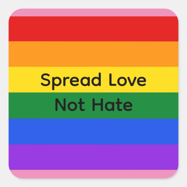 Adesivo Quadrado Arco-íris 1-2 Stickers (Frente)