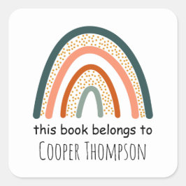Adesivo Quadrado Arco-íris este livro pertence à livraria infantil