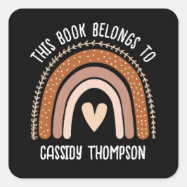 Adesivo Quadrado Arco-íris este livro pertence à livraria infantil