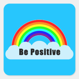 Adesivo Quadrado ARCO-ÍRIS - Seja Positivo