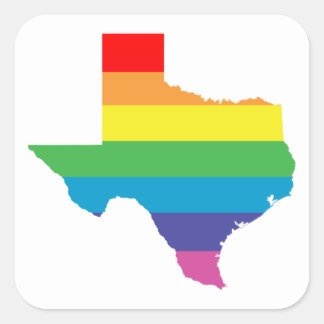 Adesivo Quadrado arco-íris texas