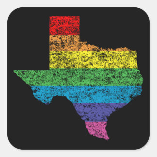 Adesivo Quadrado arco-íris texas