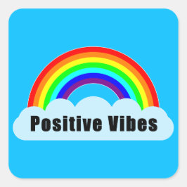 Adesivo Quadrado ARCO-ÍRIS - Vibrações Positivas