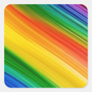 Adesivo Quadrado Arco-íris Vibrante de Cores