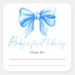 Adesivo Quadrado Arco - Livro de registro de baby shower, livros pa