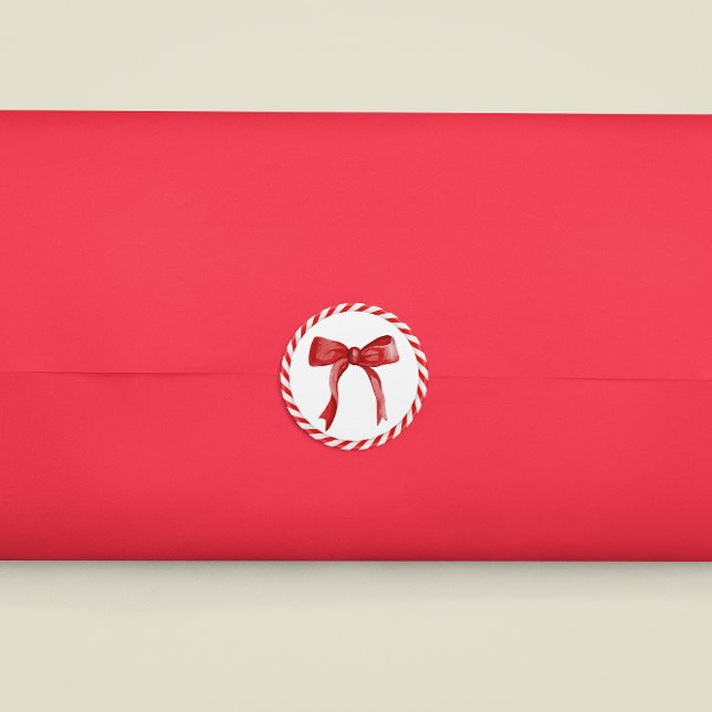 Adesivo Quadrado Arco Vermelho Canas de Natal Festivas (Criador carregado)