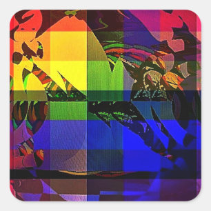 Adesivo Quadrado Arcobaleno