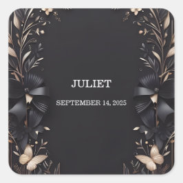 Adesivo Quadrado Arcos de faixas Chá de panela de corte de fita sat