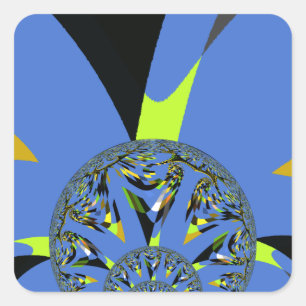 Adesivo Quadrado Arcos legal com Esferas Fractais Design de Arte