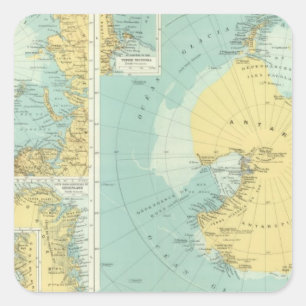 Adesivo Quadrado Árctico, a Antártica