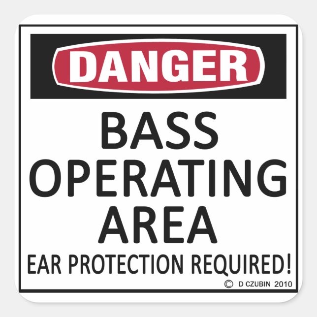 Adesivo Quadrado Área de operação Bass (Frente)